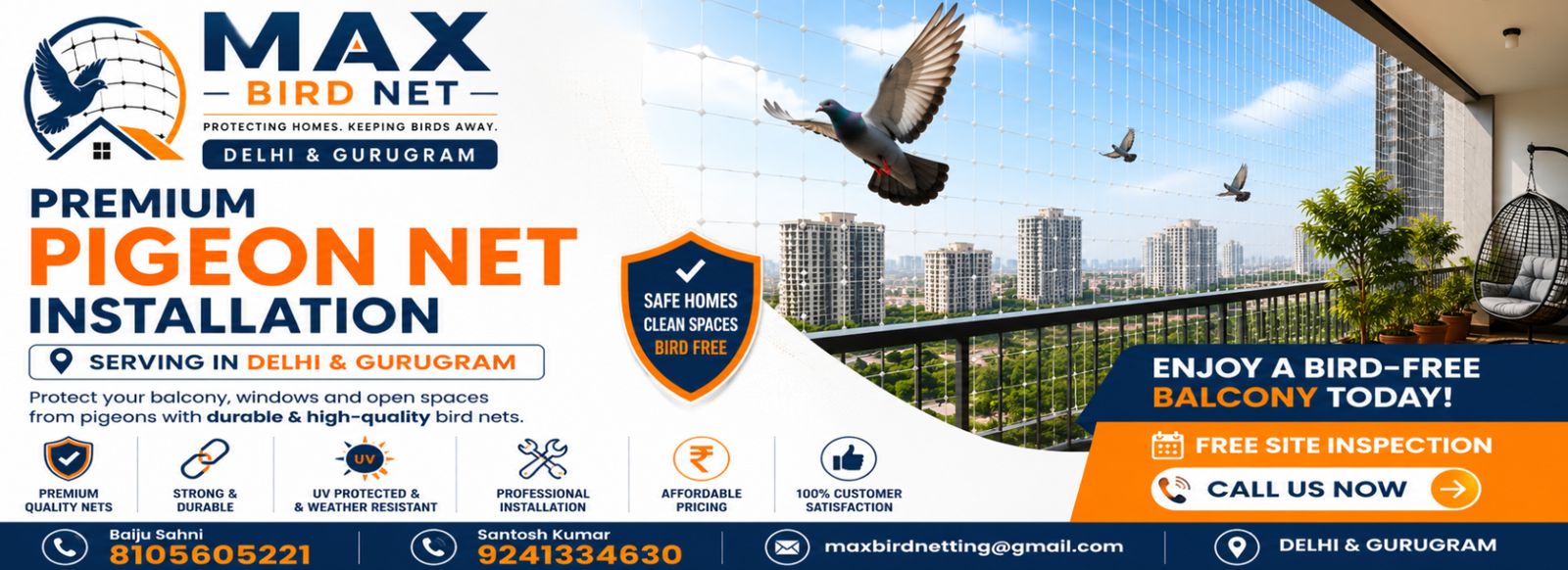 Max Bird Netting Banner